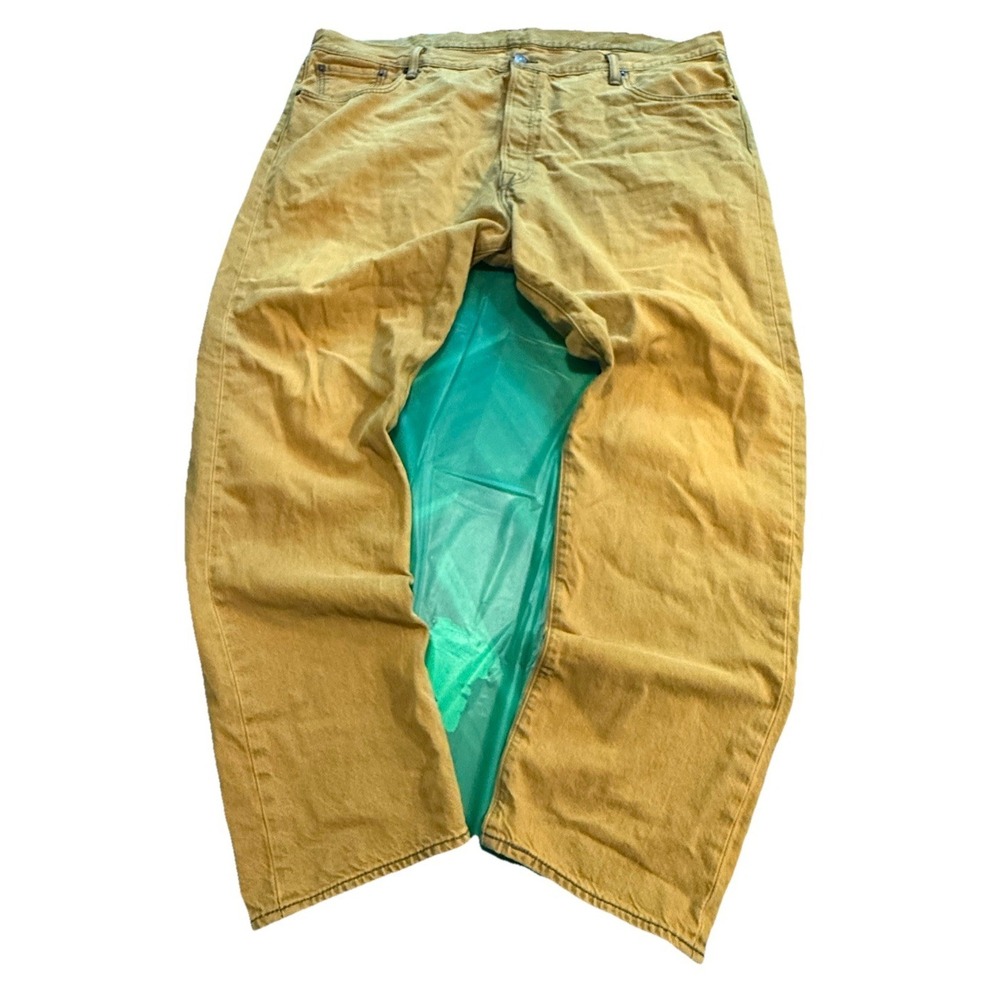 Levi's 501‎ XX Jeans Mustard Rust Button Fly Men's 44x32 Straight Fit Strong